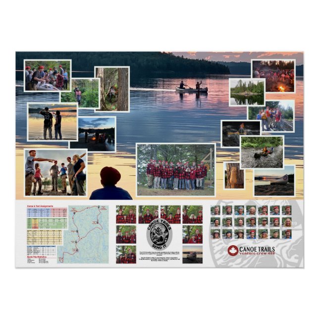 Poster of the Canoe Trails 2019 Kanadische Reise (Vorderseite)