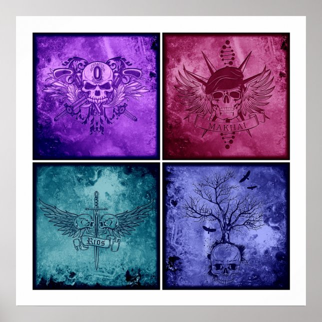 Poster: O'Kanes, Riders, Rios & Makhai Logos Poster (Vorne)