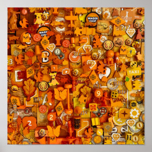 Poster: Orange Board Game Components Poster