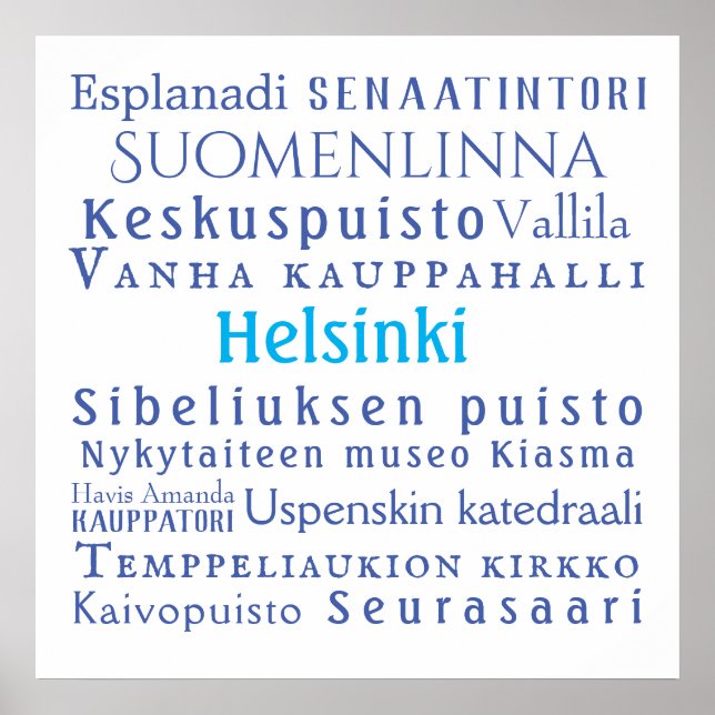 Poster Paper (Matte) von Helsinki Sehenswürdigkeit (Vorne)