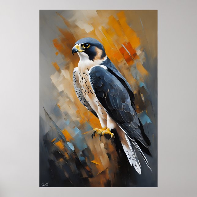 Poster | Peregrine Falcon | Malstil (Vorne)
