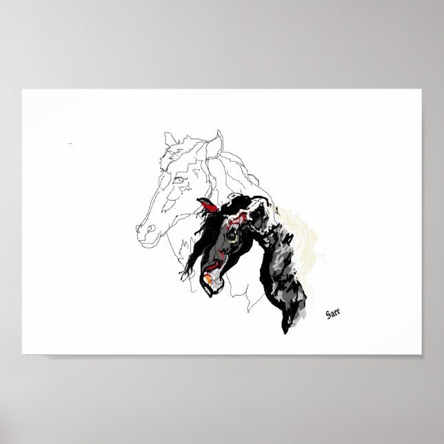 Poster : Pferd im Inneren (Vorne)