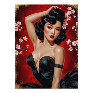 Poster Pin-Up Asiatische Kirschblüte 🌸