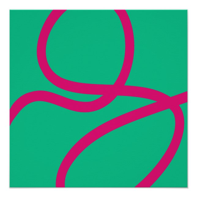 Poster – Pink Lines on Green (Vorderseite)