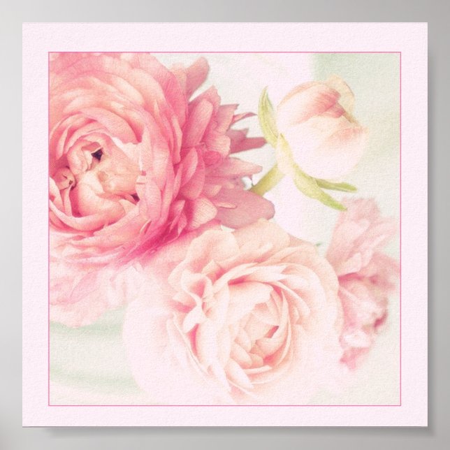 Poster Pink Peonies (Vorne)