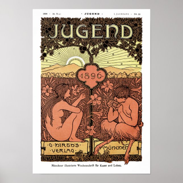 Poster: Pipes of Pan - Jugend Magazine May 1896 Poster (Vorne)