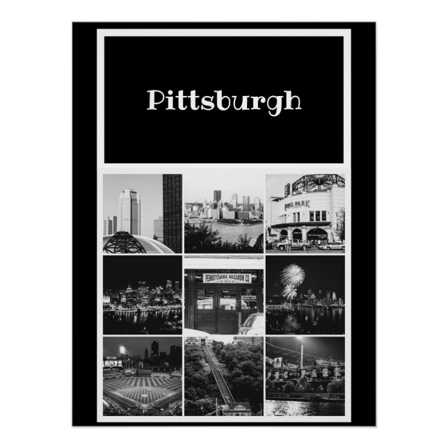 Poster - Pittsburgh Bilder FotoCollage (Vorderseite)