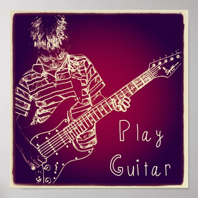 Poster "Play Guitar" (Vorne)