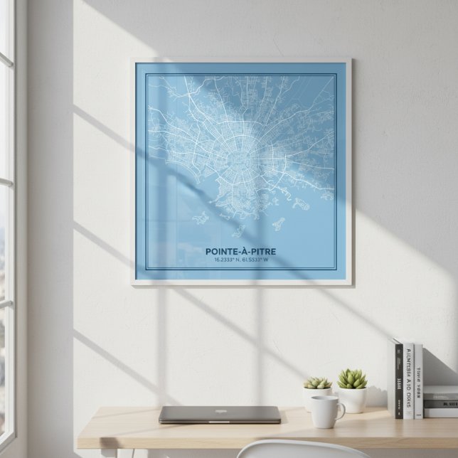 Poster Point-to-Pitre Karte, Guadeloupe Wird Plan (Von Creator hochgeladen)