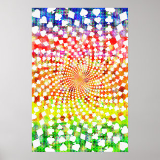 Poster: Poker Card Anzug Spirale Poster