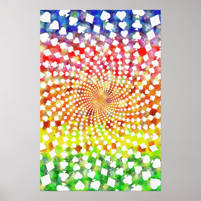 Poster: Poker Card Anzug Spirale Poster (Vorne)