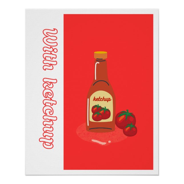 Poster pop art ketchup bold sarcastic (Vorderseite)