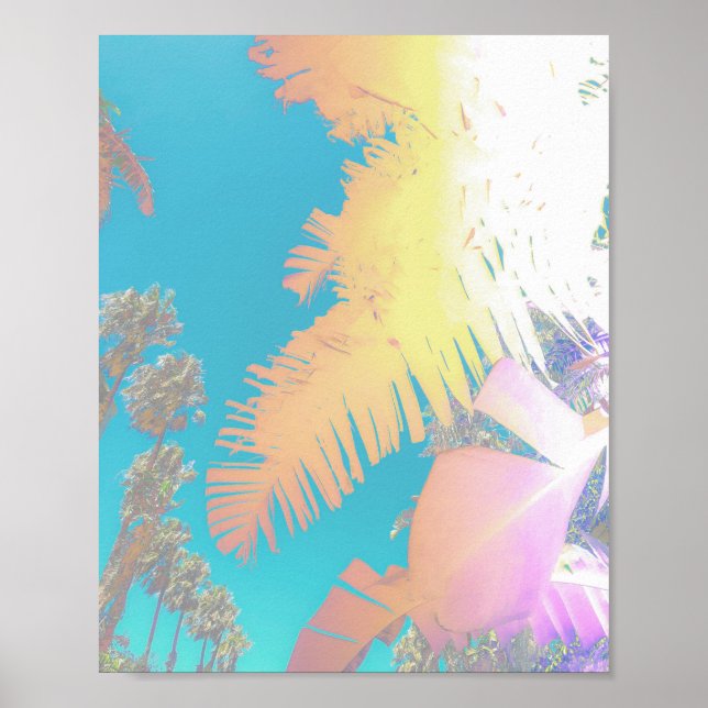Poster "Positive Vibes Tropical Palm Trees" (Vorne)