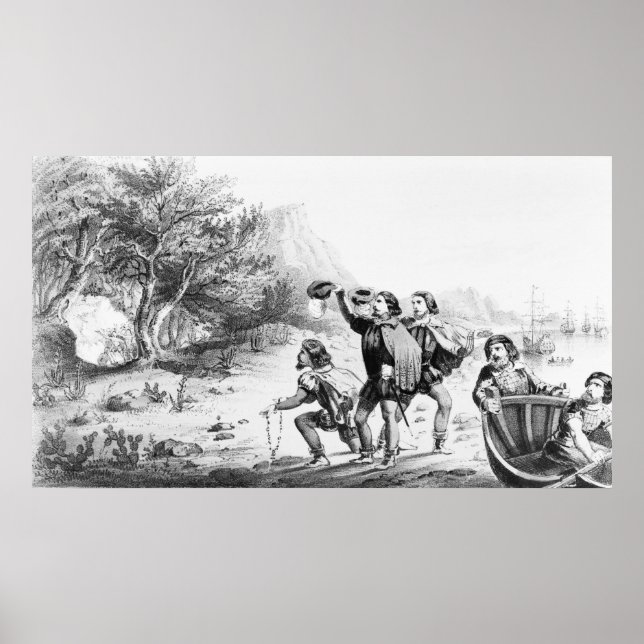 Poster/Print "Amerigo Vespucci in America" Poster (Vorne)