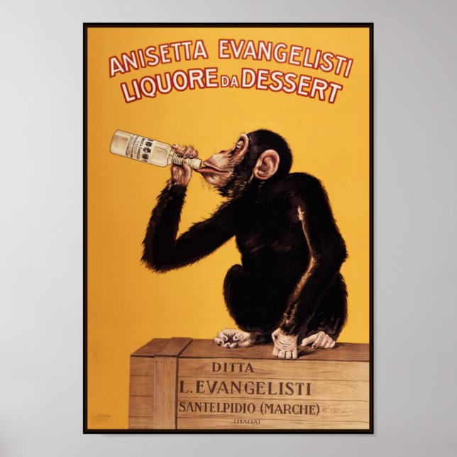 Poster/Print: Anissetta Liquor Monkey Poster (Vorne)