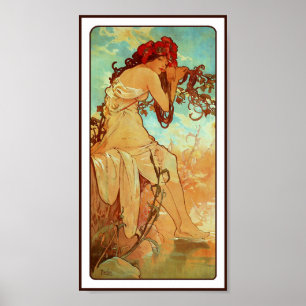 Poster Print - Art Nouveau - Mucha - Sommer
