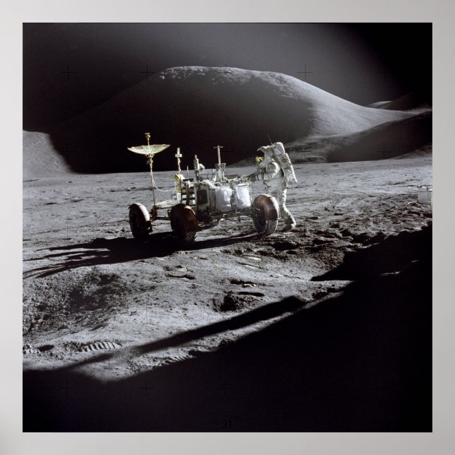 Poster/Print: Astronaut Irwin on Moon Poster (Vorne)