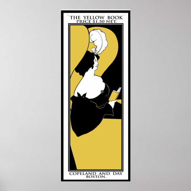 Poster Print: Aubrey Beardsley "The Yellow Book" (Vorne)
