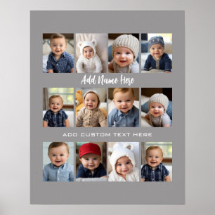 Poster/Print Collage für das erste Jahr des Babys Poster