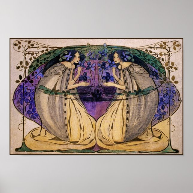 Poster Print: Der Frühling von Frances Macdonald (Vorne)