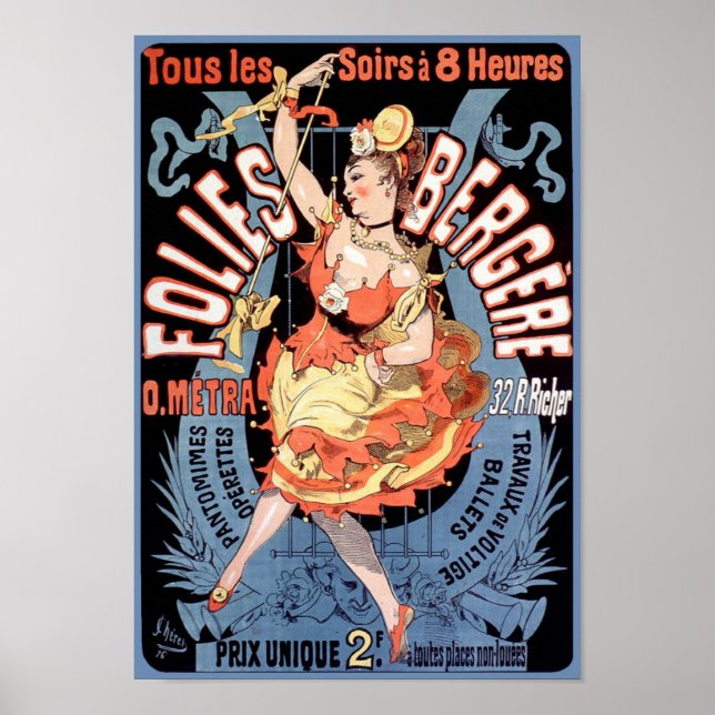 Poster/Print: Folies Bergere - Cheret Poster (Vorne)