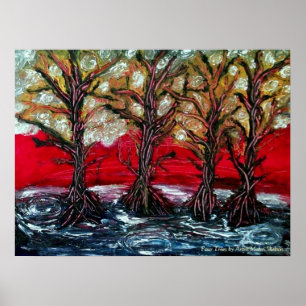 Poster Print "Four Trees" von Mahri Shelton