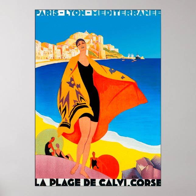 Poster/Print: Französische Riviera Poster (Vorne)