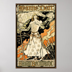 Poster/Print: Jeanne d'Arc, Sarah Bernhardt Poster