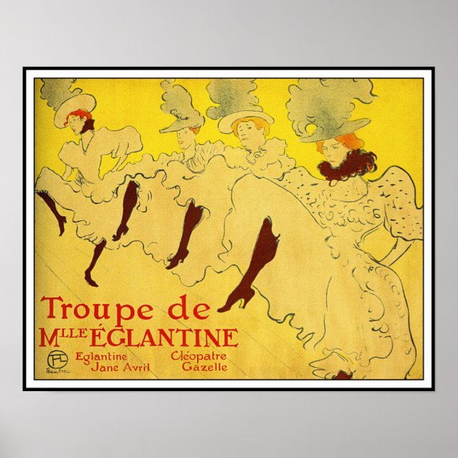 Poster/Print: Lautrec - Troupe de Mlle Eglantine Poster (Vorne)