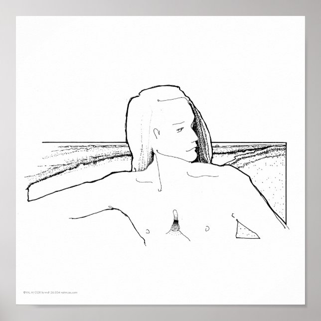 Poster/Print: "Long Hair Man/Landscape" Poster (Vorne)