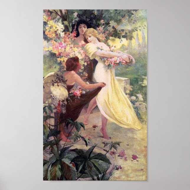 Poster Print: Mucha - Geist des Frühlings (Vorne)
