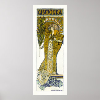 Poster/Print: Mucha - Sarah Bernhardt - Gismonda P Poster