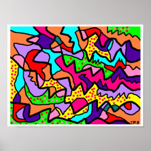 Poster Print Picture Fett Bright Colors