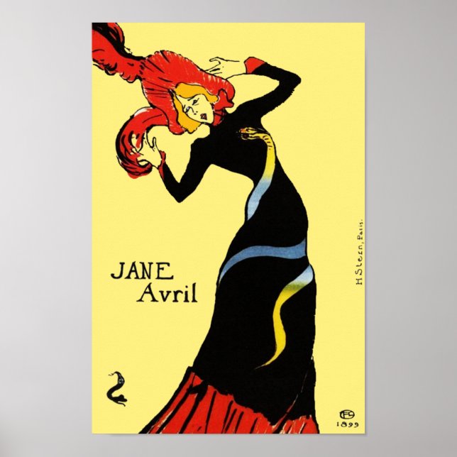 Poster/Print: Toulouse Lautrec - Jane Avril Poster (Vorne)