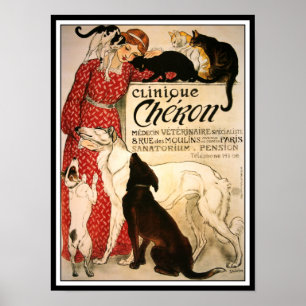 Poster/Print: Vintag Steinlen "Clinique Cheron" Poster