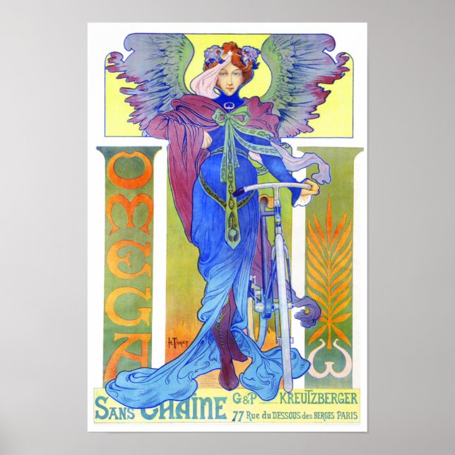 Poster/Print: Vintage Fahrradwerbung - Henri Thiri Poster (Vorne)