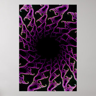 Poster: Psychedelisches Fraktal Vortex Poster