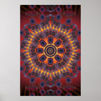 Poster: Psychedelisches Radialmuster Poster