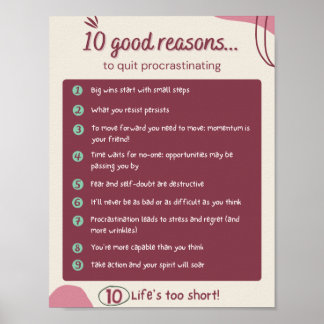 Poster "QUIT PROCRASTINING"