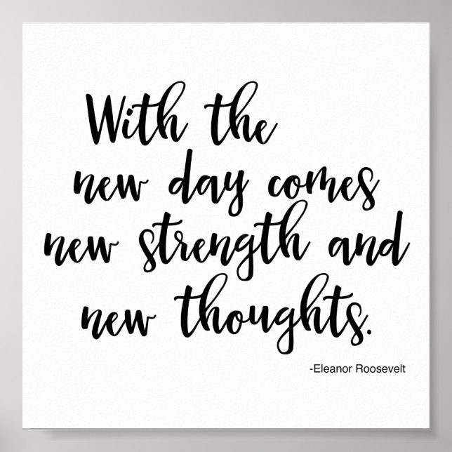 Poster Quoting Eleanor Roosevelt (Vorne)