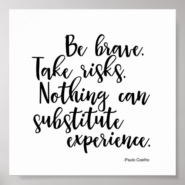 Poster Quoting Paulo Coelho - Erfahrung (Vorne)