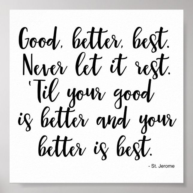 Poster Quoting St. Jerome - Selbstverbesserung (Vorne)