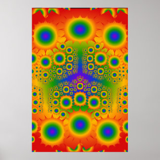 Poster: Rainbow Fraktal Explosions: Vector Art Poster