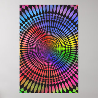 Poster: Rainbow Vertigo: Psychedelisch Abstrakt Poster