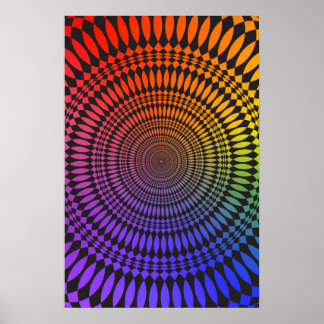 Poster: Rainbow Vertigo: Psychedelisch Abstrakt Poster