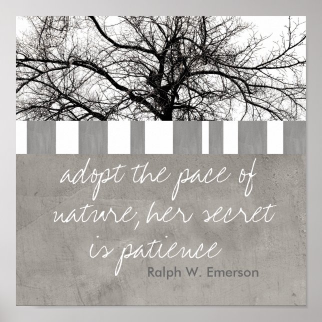 Poster Ralph W Emerson zitieren Natur Foto Art (Vorne)