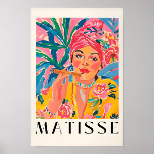 Poster rauchende Frau, Matisse-Druck, kubanisches 