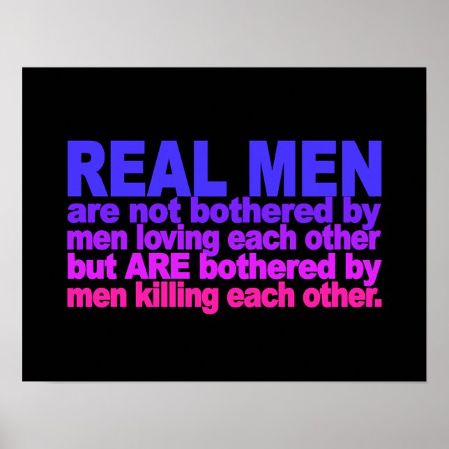 Poster Real Men (Vorne)