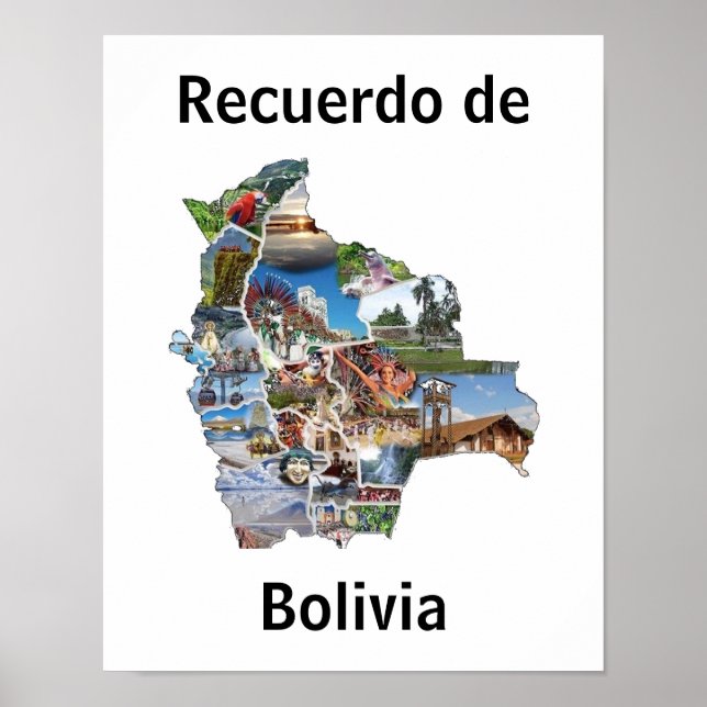 Poster recuerdo de Bolivien (Vorne)