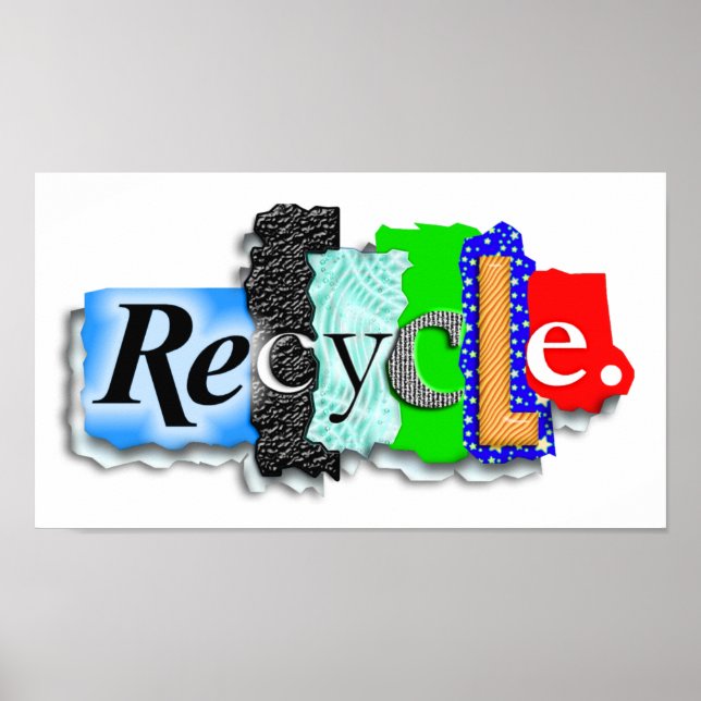 Poster: "RECYCLE" Poster (Vorne)